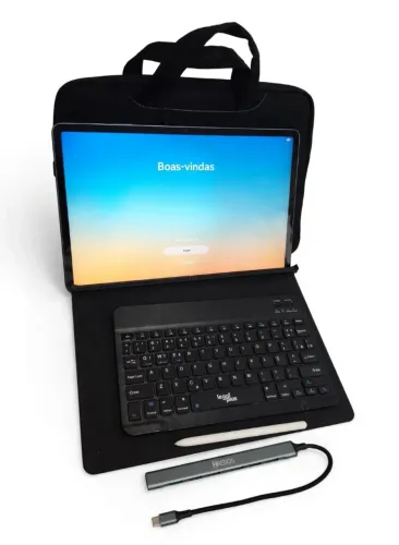 Tablet Samsung Galaxy S10 Fe 13 Pol S Pen Teclado Capa Bolsa