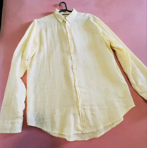 Camisa de LINHO manga longa MARFINNO CONFORT FIT Tam M