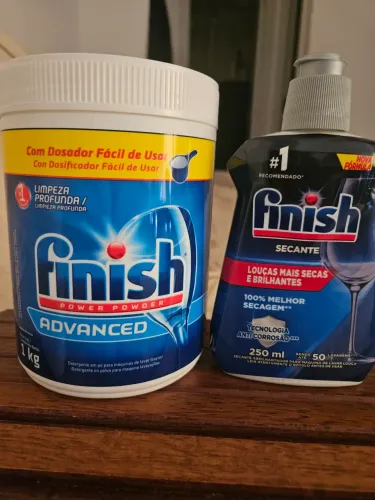 Kit Finish lava louças Sabão em pó e secante abrilhantador
