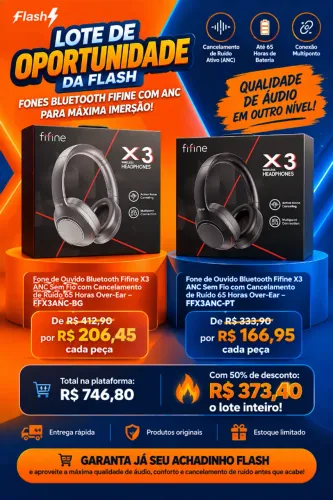 Lote de Oportunidade da Flash - Fones Bluetooth Fifine com ANC para Máxima Imersão