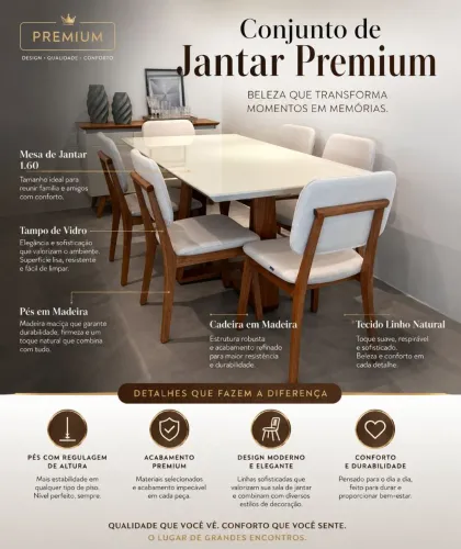 Mesa Jantar com 6 Cadeiras