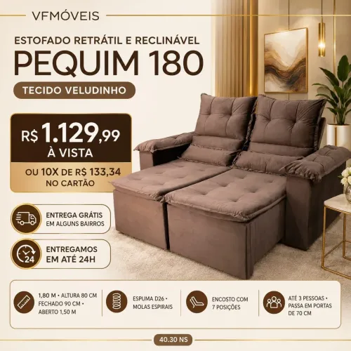 SOFA RETRÁTIL RECLINAVEL