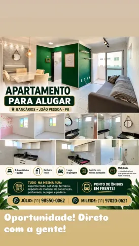 Apartamento para alugar nos Bancários - João Pessoa | R$ 2.000