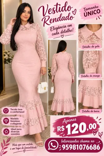 Vestido rendado