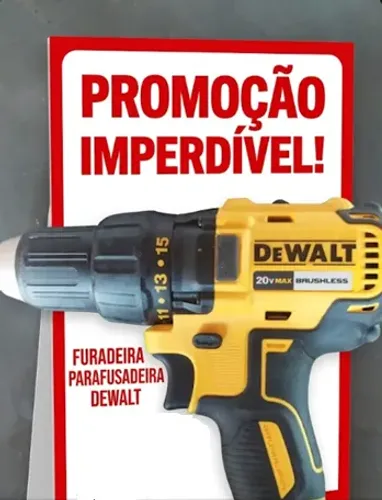Furadeira e Parafusadeira de impacto à Bateria 20v - dcd 777 (DeWALT)