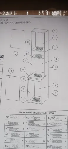 Paneleiro thela 2 portas