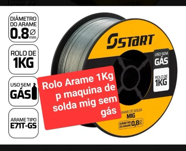 Rolo arame p máquina solda mig sem gás 
