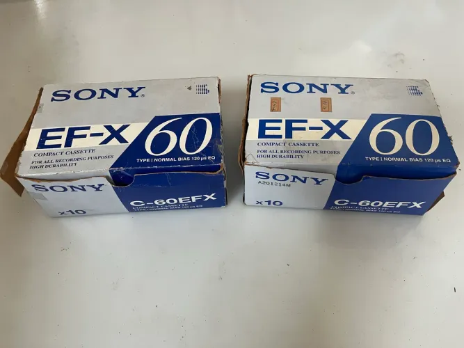 Lote Fitas Cassete Sony EF-X 60 + TDk A60 - Vintage / Coleção