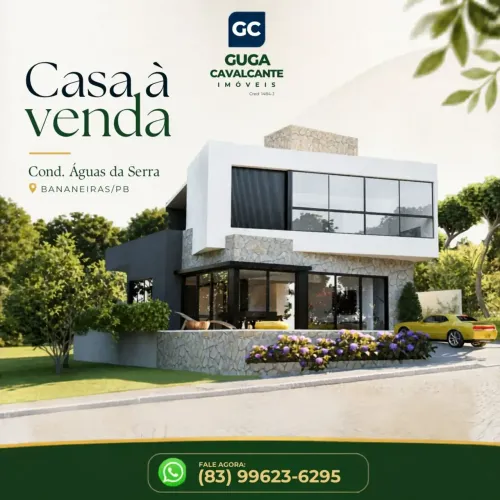 CONDOMÍNIO ÁGUAS DA SERRA BANANEIRAS/PB. Casa de alto padrão à venda com 5 suítes e piscin