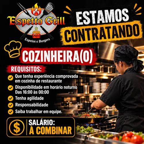 Vaga pra cozinheira