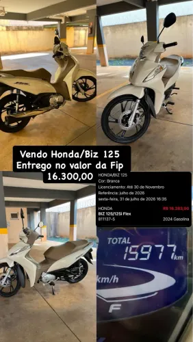 Vendo Biz 125 no entrego na fipe 16.300,00