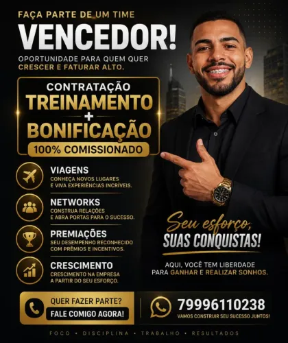 VAGA PARA CONSULTOR DE VENDAS