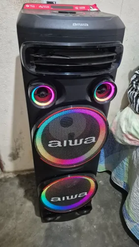 Caixa de som Aida 2200W dupla luz strobo e som de alta definição