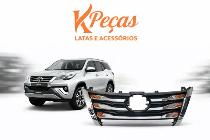 Grade Dianteira Toyota Hilux Sw4 2016 2017 2018 2019 2020 Cromada