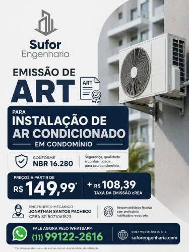 ART para Instalação de Ar condicionado 