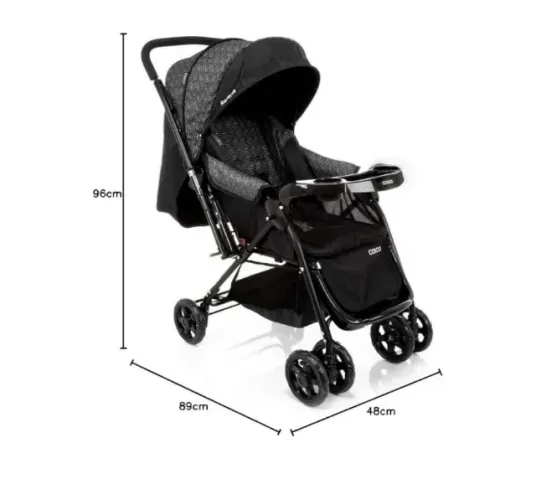 Carrinho Bebê Cosco Reverse Preto