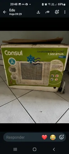 Condicionador de Ar Consul 7.500BTU/H Frio