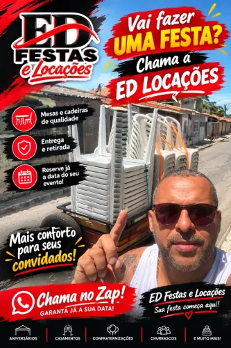 Mesas e cadeiras aluguel