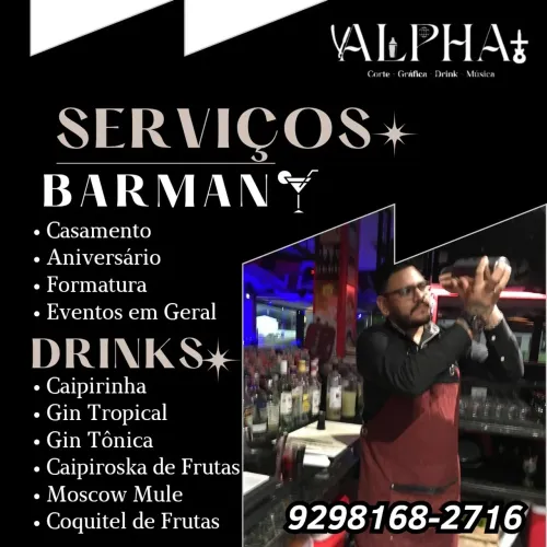 Barman para seu evento