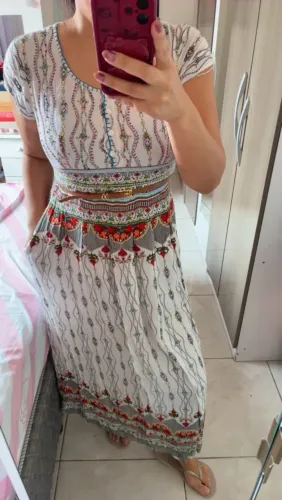 Vestido indiano longo m