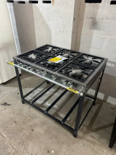 Fogão 6 bocas industrial inox baixa pressão