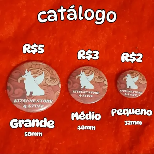 Bottons Personalizados - Kitsune Store & Stuff