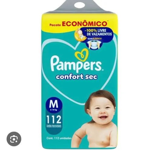 Fralda M Pampers Confort Sec 112 unidades
