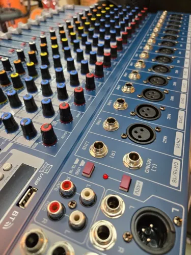 Mesa De Som Interface Mixer Lexsen Lmx16usb 16 Canais Bluetooth 