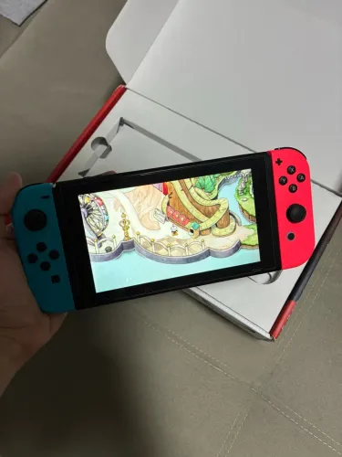 nintendo switch v2 neon completo 