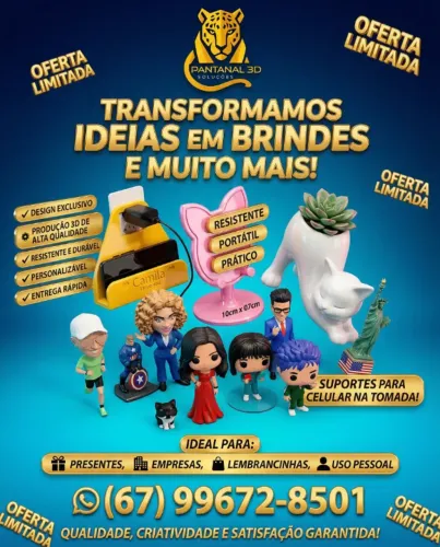 TRANSFORME SUA IDEIA EM REALIDADE!! IMPRESSÃO 3D SOB MEDIDA!!