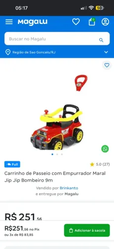 Carrinho infantil passeio
