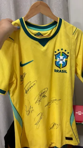 Camisa Oficial da Seleção Brasileira Autografada - Neymar Jr., Endrick e outros