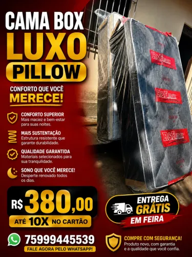 Cama box luxo Pillow solteiro