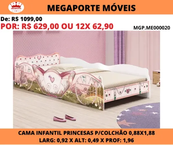 Cama Infantil Solteiro Magia do Reino
