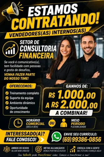 Vaga pra vendedores(a)