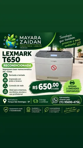 Impressoras Lexmark T650n