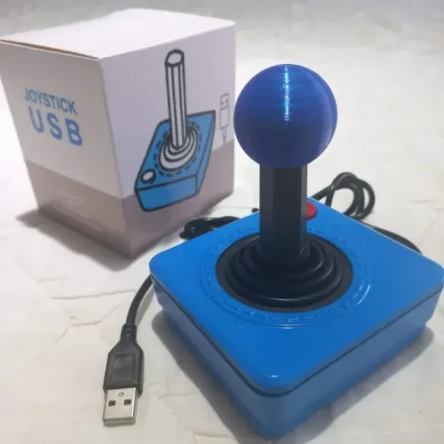 Exclusivo Joystick Padrão Atari c/ Conexão USB e Caixa