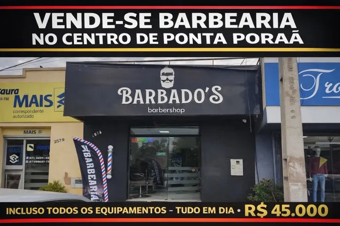 Vendo Barbearia no centro de ponta porã