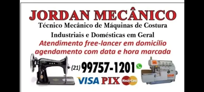 TECNICO MECANICO DE MAQUINAS DE COSTURA INDUSTRIAIS E DOMESTICAS EM GERAL