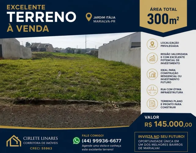 vendo excelente terreno em marialva jardim italia