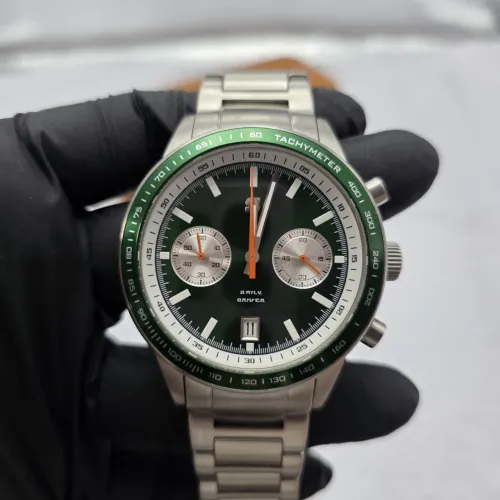 Relógio Masculino Straton Daily Driver Chrono 44mm Verde Aço Inox Pulseira Aço Seminovo