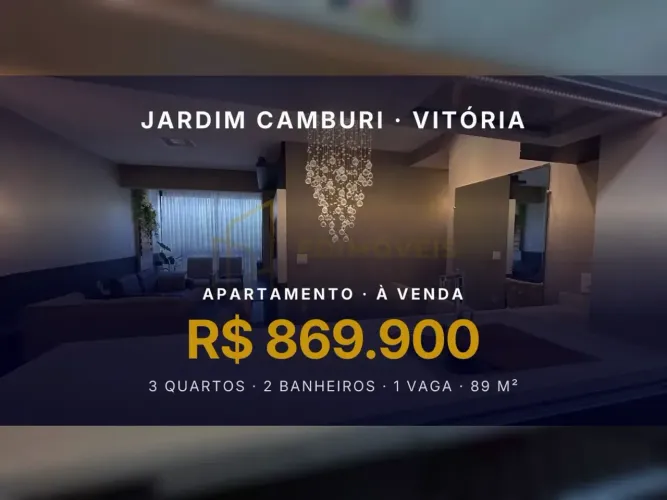 Incrível Apartamento de 3 Quartos a 200m da Praia em Jardim Camburi!