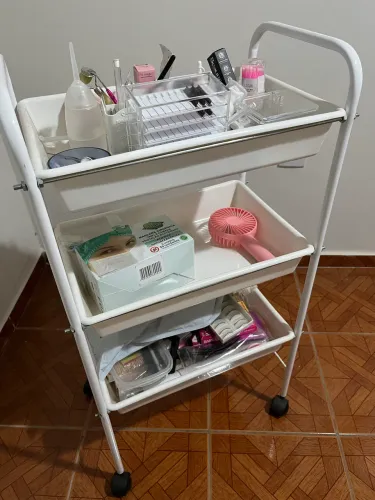 Carrinho auxiliar branco