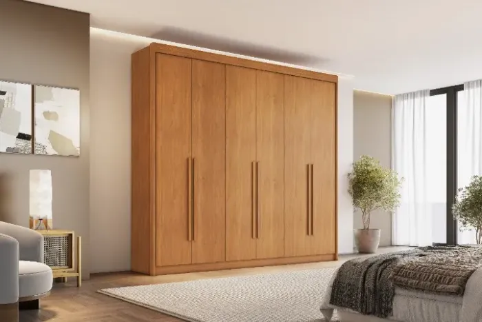 Guarda Roupa Casal 6Portas 100% MDF 2.39 Largura. Produto Novo Direto de Fábrica.