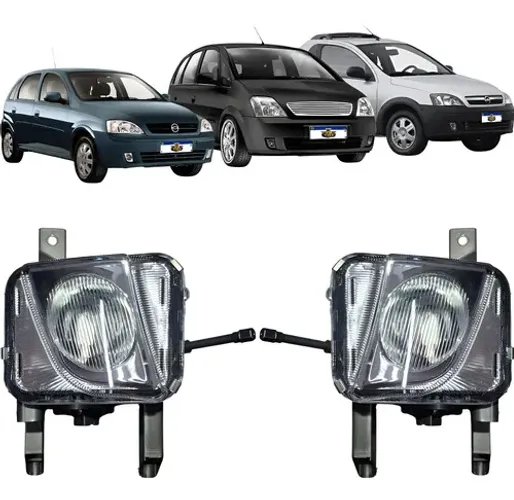Par Farol De Milha Corsa Montana Meriva 2003 A 2010 - Raiada Lente Raiada