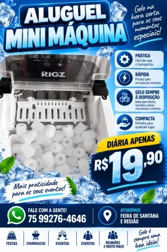 Aluguel de mine máquina de gelo