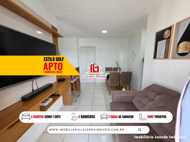 Estilo Golf Aleixo - Apartamento 2 Dormitórios Sendo 1 Suíte, 59m² no 8º Andar