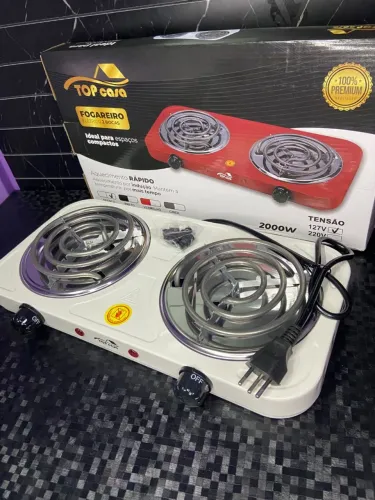 FOGAREIRO ELÉTRICO 2 BOCAS TOP CASA 2000W