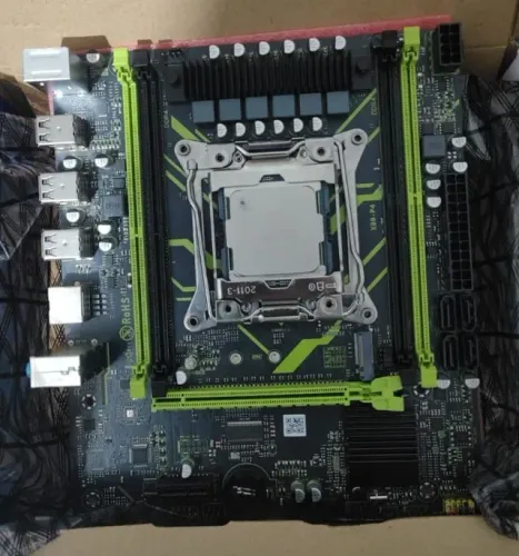 Placa-mãe SOYO X99+CPU Xeon E52630 V4 (10 Cores/20 Threads) LGA 2011-3/DDR4 ECC ou Comum