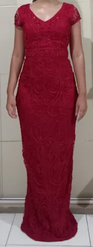 Vestido de festa vermelho tamanho.38